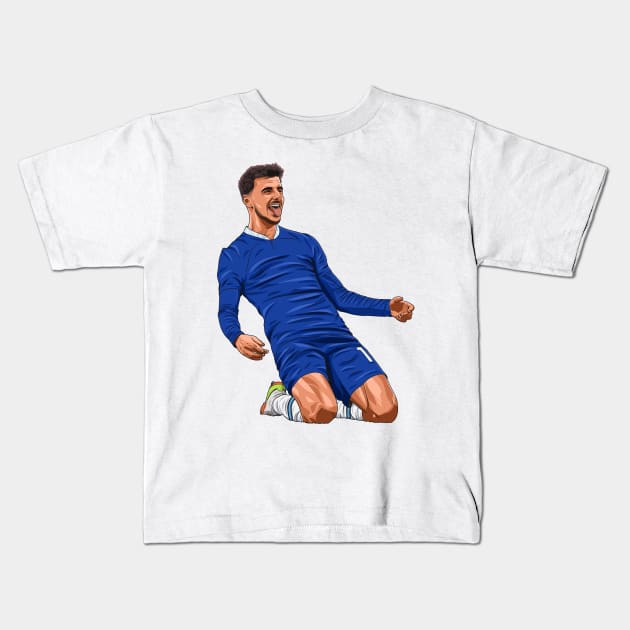 Mason Mount Kids T-Shirt by Ades_194